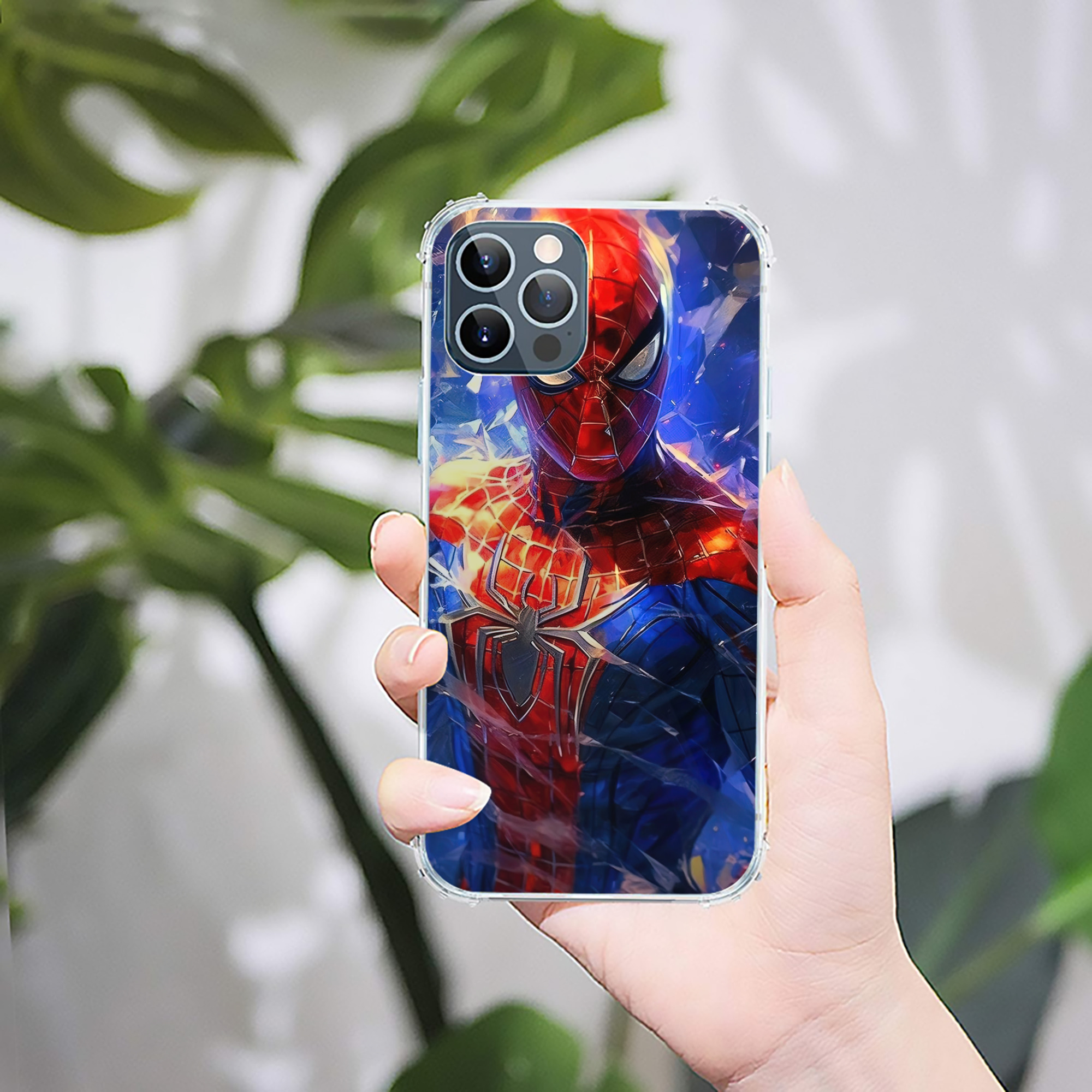 （画像用） Spider Man スパイダーマン 【iPhone 12シリーズ対応】透明スマホケース（クリアソフトケース）
